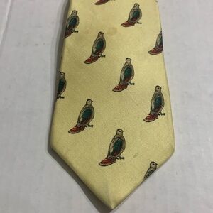 Vintage Quail / Dove Gold bird tie by Brittons Clothing Brown & Church Neckwear